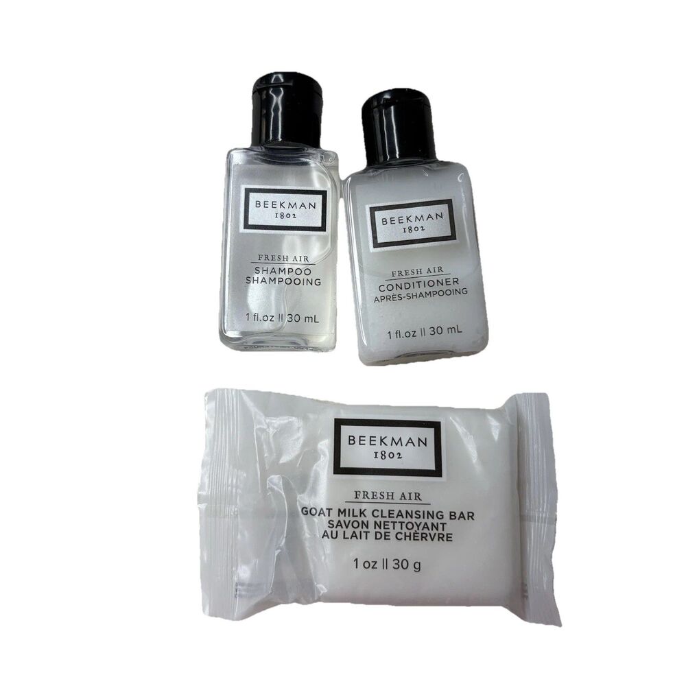 BEEKMAN 1803 Hotel Travel Size (Conditioner, Shampoo and Soap) 1 FL OZ, New